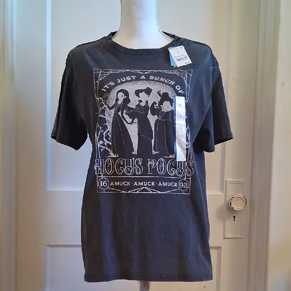 NWT gray Hocus Pocus Graphic T-Shirt - Picture 1 of 3